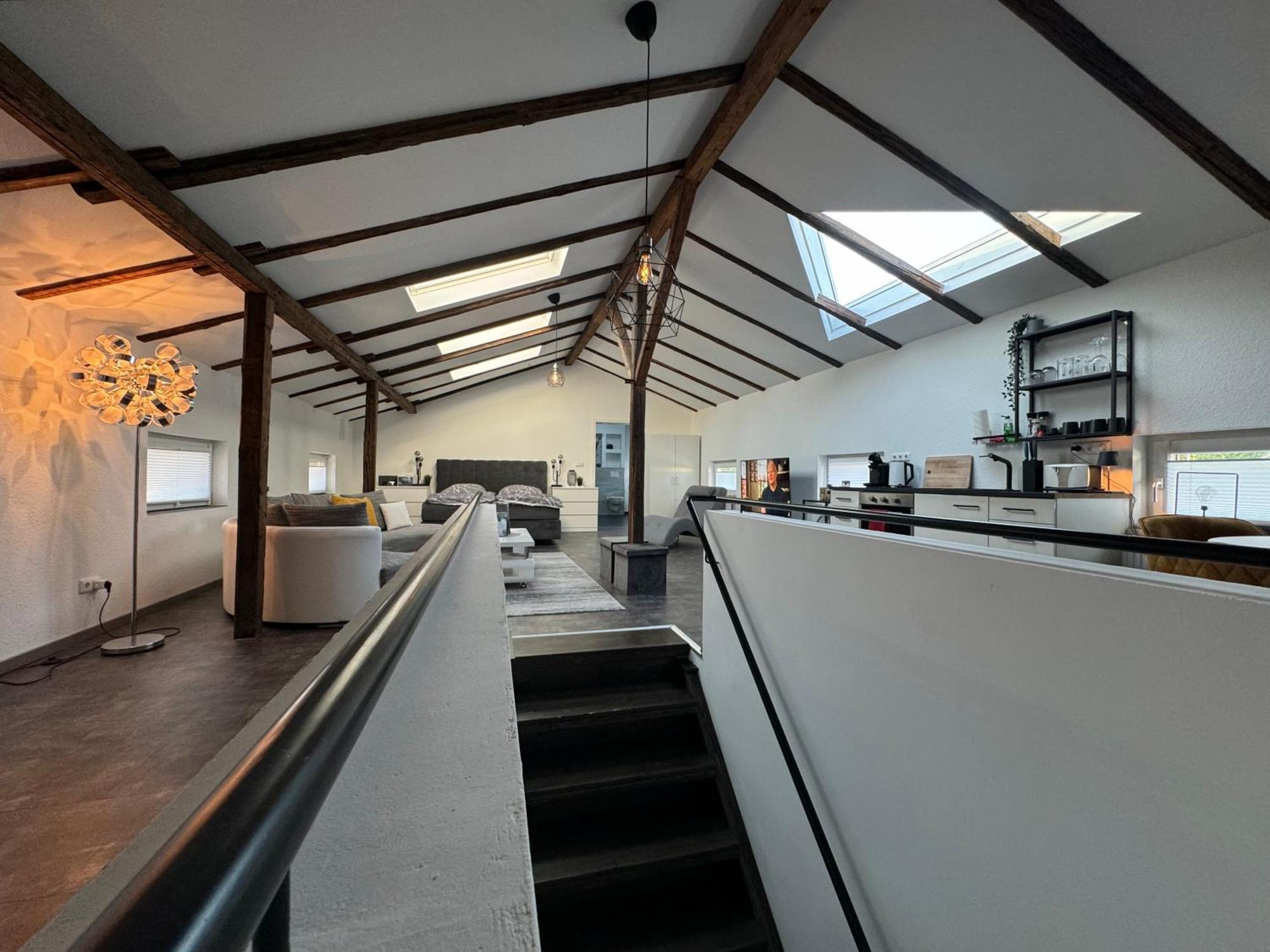 Gleis 13 - The Loft Im Ehemaligen Lokschuppen Apartment บุคเคอบวร์ก ภายนอก รูปภาพ